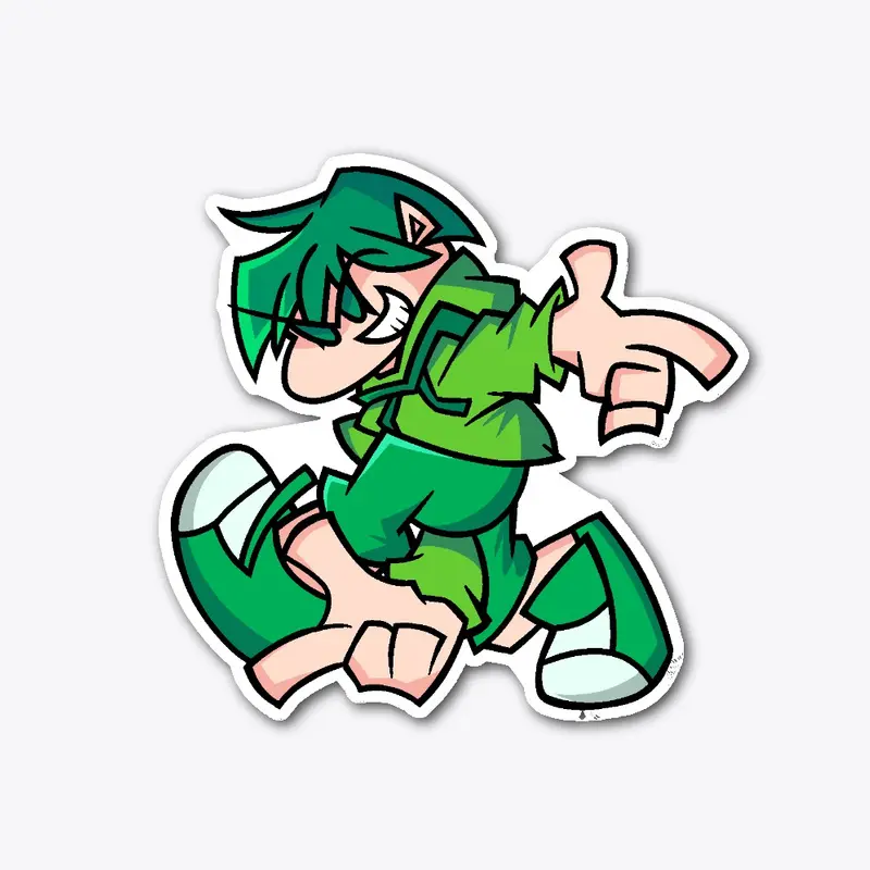 Sway Blue Hedgehog Pose Sticker