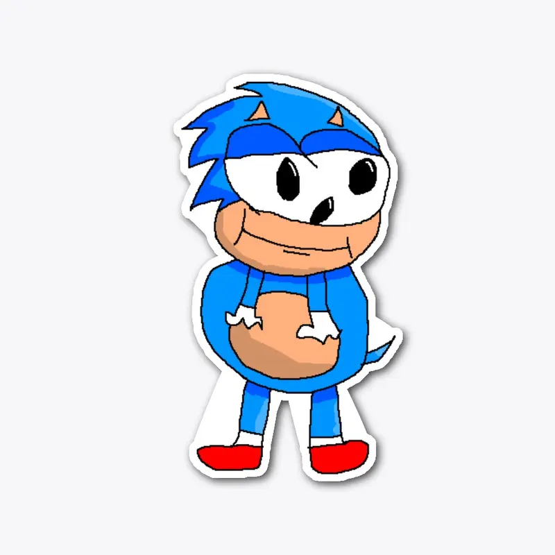 Fat Sonic Sticker